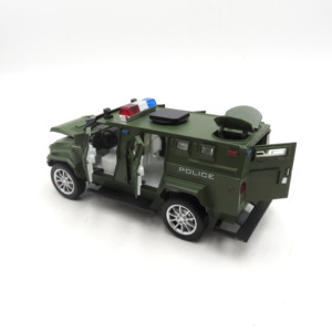 Alta calidad 1:24 Pull Back Metal <span class=keywords><strong>Car</strong></span> Toys con luz y sonido simulación de juguete modelo de coche de policía para niños y adultos regalo - Product Image 3
