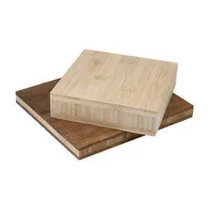 Panel padat berlapis harga pabrik kayu lapis bambu 40mm 20mm untuk furnitur
