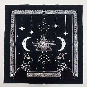Nouvelle <span class=keywords><strong>grande</strong></span> <span class=keywords><strong>taille</strong></span> 49*49cm nappe en velours brodé motif rayé pour Tarot autel magique cérémonie tissé Technique - Product Image 1