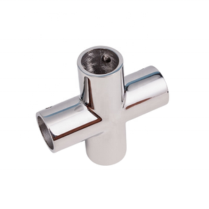 Stainless Steel 316 Marine 4-Way TEE Joint O.D. 25mm(1 Inch) Tube Corner Handrail Fitting <b>Yacht</b> Boat Hardware Accessories 4-Way - Product Image 5