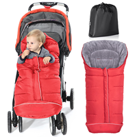 Gigoteuse universelle pour poussette, sac de couchage pour bébé avec doublure en polaire corail pour temps froid
