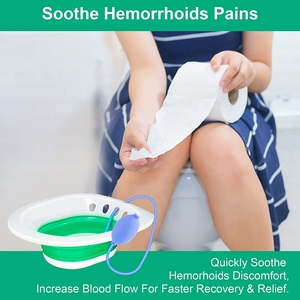 Soins post-partum personnalisés et traitement du périnée pliable pour les hémorroïdes toilette vente en gros 13.5 pouces pliable bain de siège - Product Image 4