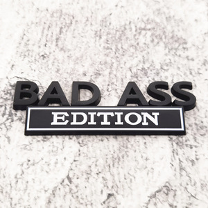 Logo dell'auto BAD ASS leaf plate logo metal EDITION body sticker tail logo - Product Image 6