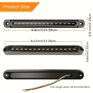 Feu arrière automatique LED feu <span class=keywords><strong>d</strong></span>'identification de remorque Led clignotant feu arrière barre <span class=keywords><strong>bande</strong></span> camion feux de position latéraux arrière - Product Image 3