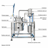 Distillateur d'huiles essentielles, machine d'extraction de parfum pour huiles essentielles pour usage domestique, en acier inoxydable
