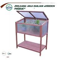 Kits de serre en métal plastique en aluminium intérieur sous pression avec verre naturel facilement assemblé en bois pour la vente de plantation de tente de culture