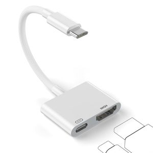 Tốc Độ Cao 4K @ 60/30Hz Loại C Để HDTV Cáp 2 Trong 1 Với 100W Sạc Cổng Tương Thích Với <span class=keywords><strong>iPhone</strong></span> 16 15 Pro Max Máy Tính Xách Tay <span class=keywords><strong>iPad</strong></span> HDTV - Product Image 1