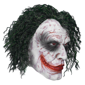 Commercio all'ingrosso 2024 terroso giallo <span class=keywords><strong>Dracula</strong></span> Halloween Half-Face nero lattice <span class=keywords><strong>vampiro</strong></span> maschera per festa spaventoso - Product Image 1