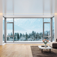 Toldo moderno comercial de aluminio con enrollador de cadena, estándar australiano AS2047, ventana corredera personalizada con apertura enrollable