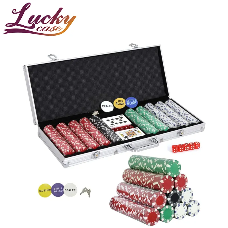 Aluminum Case for Poker Chip Set Storage Cards Dices Blind Button for Texas Hold'em Blackjack Anti-rust Aluminum Carry Case