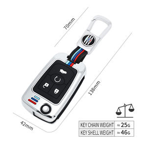 Funda Protectora para Llaves de Coche de Aleación de Zinc y Gel de Sílice para Buick Old LaCrosse Años 06 07 <span class=keywords><strong>08</strong></span>, con Anillo para Llaves y Llavero - Product Image 4