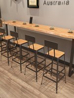 Table haute rectangulaire en bois massif pour comptoir de bar, table de salle à manger, table de café, style américain, personnalisable, pour la maison