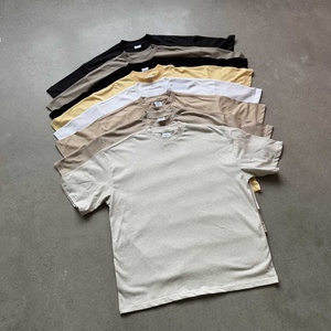 เสื้อยืดผู้ชายพิมพ์ลายเสื้อโอเวอร์ไซส์เปิดไหล่ว่างเปล่าเสื้อคอเสื้อแคบเข้ารูปแบบ100% - Product Image 4