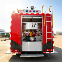 Nouveau camion-citerne de pompiers Diesel FAW 5000L 5 tonnes avec réservoir d'eau, pompe haute pression et enrouleur de tuyau pour la lutte contre les incendies municipaux