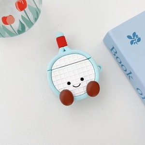 Custodia per auricolari 3D a forma di racchetta da tennis in silicone per <span class=keywords><strong>Apple</strong></span> Airpods 4 Pro 2 3, cover in gomma anti-caduta a forma di bambola/cartone animato - Product Image 6