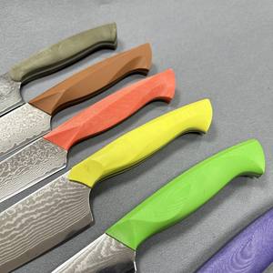 DM5R couleur G10 poignée cuisine couverts rasoir tranchant grands petits couteaux de cuisine lame en acier <span class=keywords><strong>damas</strong></span> couteaux de cuisine rentables - Product Image 3