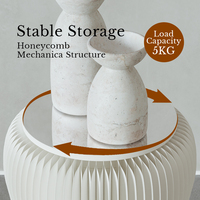 Support rotatif Spazepaper, présentoir artistique en papier pliable, socle incurvé en papier kraft pour la décoration de boutiques, de galeries et de stands éphémères