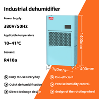 Déshumidificateur industriel Lingde 298L/D (630 PPD) 220V/380V, sécheur d'air commercial robuste pour entrepôt, salle de culture, usine, certifié CE