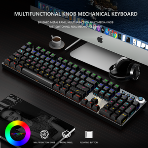 New Arrival customized 108 Key RGB cơ khí Bàn phím chơi game không thấm nước Cyan Thiết bị chuyển mạch cho máy tính xách tay và máy tính bảng - Product Image 3