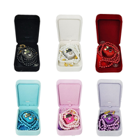 Cadeau populaire, religion, Eid, Ramadan, ensemble de tasbihs rose vif, Allah, prière islamique, tesbih, chapelet numérique, perles de prière musulmanes en verre