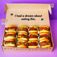 Caja de Cartón Plegable para Hamburguesas con Impresión Personalizada para Comida Rápida, Caja Higiénica Desinfectada para Hamburguesas, Caja para Llevar Comida