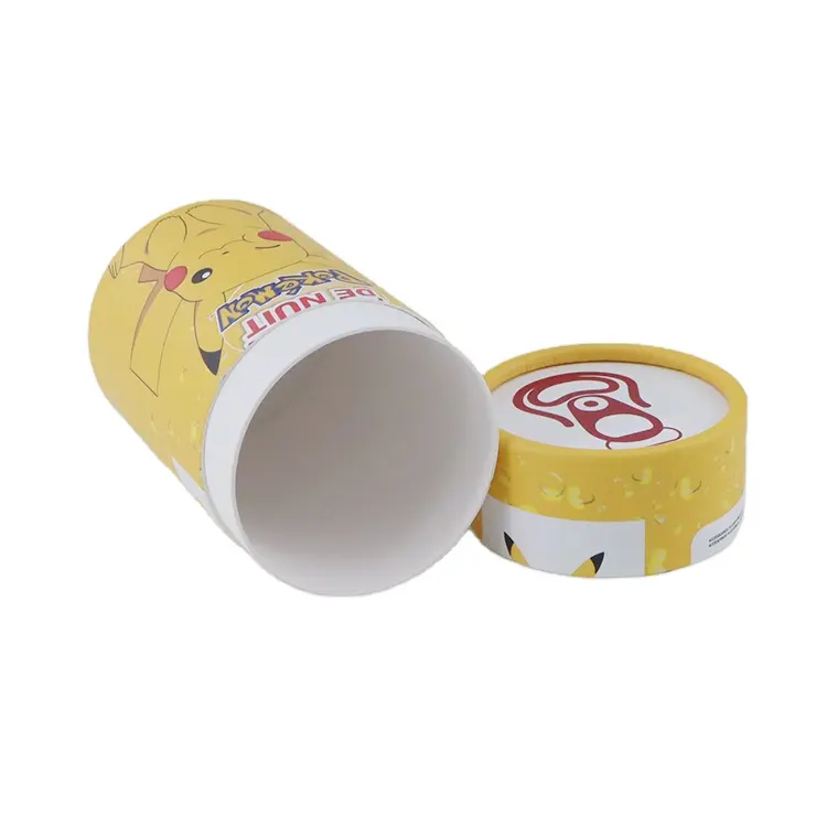 Contenedor de tubo de embalaje biodegradable en polvo de grado alimenticio ecológico para café adelgazante con caja de papel de regalo de colágeno