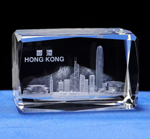 Cube en verre cristal 3D gravé au laser promotionnel en gros avec voiture gravée à vendre Nouveaux souvenirs de voiture Cadeaux - Product Image 6