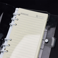 Séparateur d'index A5A6A7 pour classeur à feuilles mobiles, plaque d'index en acrylique transparent à 6 onglets, espaceur de page intérieure pour agenda et carnet