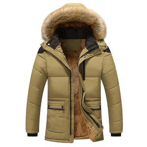 Hiver jeunesse décontracté mi-long coton-manteau veste hommes vêtements d'hiver plus velours veste version coréenne veste manteaux - Product Image 1