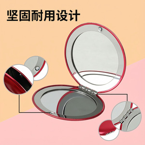 Round <b>Double</b>-<b>Sided</b> Makeup <b>Mirror</b> Aluminum Anodized Portable Compact <b>Mirror</b> With Glass Lens For Travel And Gift - Product Image 3