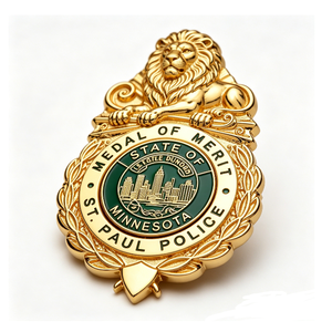 Médaille commémorative personnalisée en alliage de 5 mm, plaquée or, émail dur, avec crête de lion, gravure et impression, pour la Fête Nationale - Product Image 5