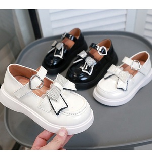 Scarpe <span class=keywords><strong>in</strong></span> Pelle Stile Britannico con Fiocco, Scarpe Basse Nere alla Moda per Studentesse, Uso Quotidiano Estivo - Product Image 2