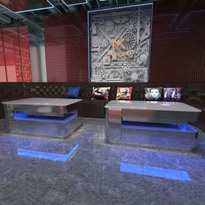 Meubles de bar de luxe légers, table de bar portable avec éclairage pour la zone VIP du club de nuit, restaurant à chicha, salon - Product Image 4