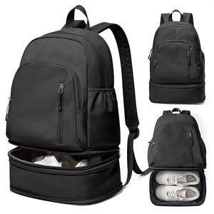 Anti Theft Lightweight Waterproof Zipper Travel Casual Sport Fitness <b>Gym</b> Laptop <b>Backpack</b> with Shoe Compartment for Men <b>Women</b> - Product Image 1