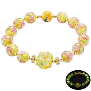 Bracelets en verre luciole Bracelet de perles de luciole brillent dans le noir pour les femmes bijoux en perles lumineuses en verre de <span class=keywords><strong>Murano</strong></span> BRA100020 - Product Image 3