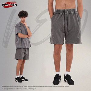 Pantalones Cortos Casuales de Algodón Puro para Hombre, Estilo Vintage, con Cordón Ajustable, Diseño de Parches, Holgados, para Verano - Product Image 4