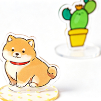 Figurines personnalisées en acrylique transparent, mignonnes et durables, représentant des animaux, des personnages de dessins animés et d'anime, imprimées en UV, pour la décoration de la maison et les créations artisanales