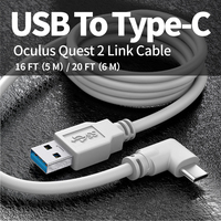 Cable USB a USB C de Alta Velocidad y Resistente con Trenzado de Nailon para Auriculares VR y Juegos de PC