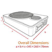 Subwoofer Activo para Auto de 10 Pulgadas, Delgado, para Debajo del Asiento, Altavoz de Bajos de Aluminio Completo con Tweeter de Alta Frecuencia Integrado