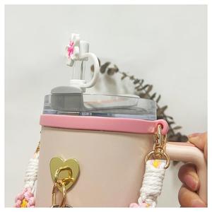 8 pcs cup Phụ kiện thiết lập cho 40oz & 30oz cốc Silicone khởi động rơm cap tim móc Pompom Son môi Túi cup trang trí - Product Image 5