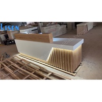 Comptoir de réception personnalisé Kisen Long, comptoir d'accueil, table de caisse, mobilier pour salon, institut de beauté, clinique, hôpital