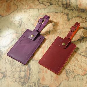 Cowhide Embossed Durable Modern Airplane Travel Tag <b>Creative</b> Suitcase Check-in Leather Luggage Tag Welcome <b>Gifts</b> in Stock - Product Image 4