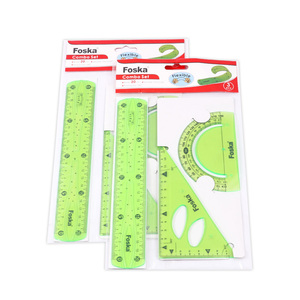 Set di <span class=keywords><strong>3</strong></span> Righelli Flessibili in PVC Morbido Verde Foska con <span class=keywords><strong>Centimetri</strong></span> e Pollici per Disegno e Uso in Classe - Product Image 6
