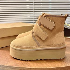 Bottes de neige classiques en cuir de luxe de haute qualité UGGss, hauteur genou, résistantes au froid extrême, pour l'extérieur, style décontracté - Product Image 1