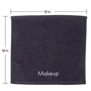Wholesale Custom Soft Bamboo Washcloths Makeup Cleaning <strong>Towel</strong> Bamboo Cotton Embroidery Black Makeup Remover <strong>Towels</strong> - Product Image 6