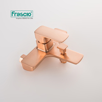 Robinet de baignoire en laiton or Rose, pour salle de bain, robinet mélangeur de douche, Installation murale