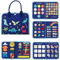 Jouet éducatif en tissu pour enfants, tableau d'activités en feutre 3D, développement cognitif, éveil à la croissance, livre silencieux Montessori, 28x22cm