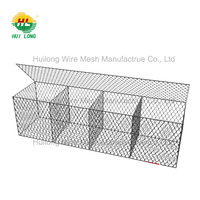 Grillage gabion en fil de fer galvanisé à succès, revêtu de PVC, à mailles hexagonales, pour la lutte contre les inondations et les travaux de terrassement
