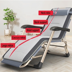 Hiện đại thoải mái không trọng lực gấp Ghế phòng chờ ngoài trời di động cắm trại kim loại ngồi có thể ngả cho công viên - Product Image 3