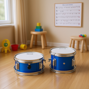 Batterie de percussions Vevor pour enfants, 8 et 10 pouces, bleue, en métal, réglable, pour débutants - Product Image 2